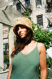 COLORANT RAFFIA  HAT | OLIVE CHECK