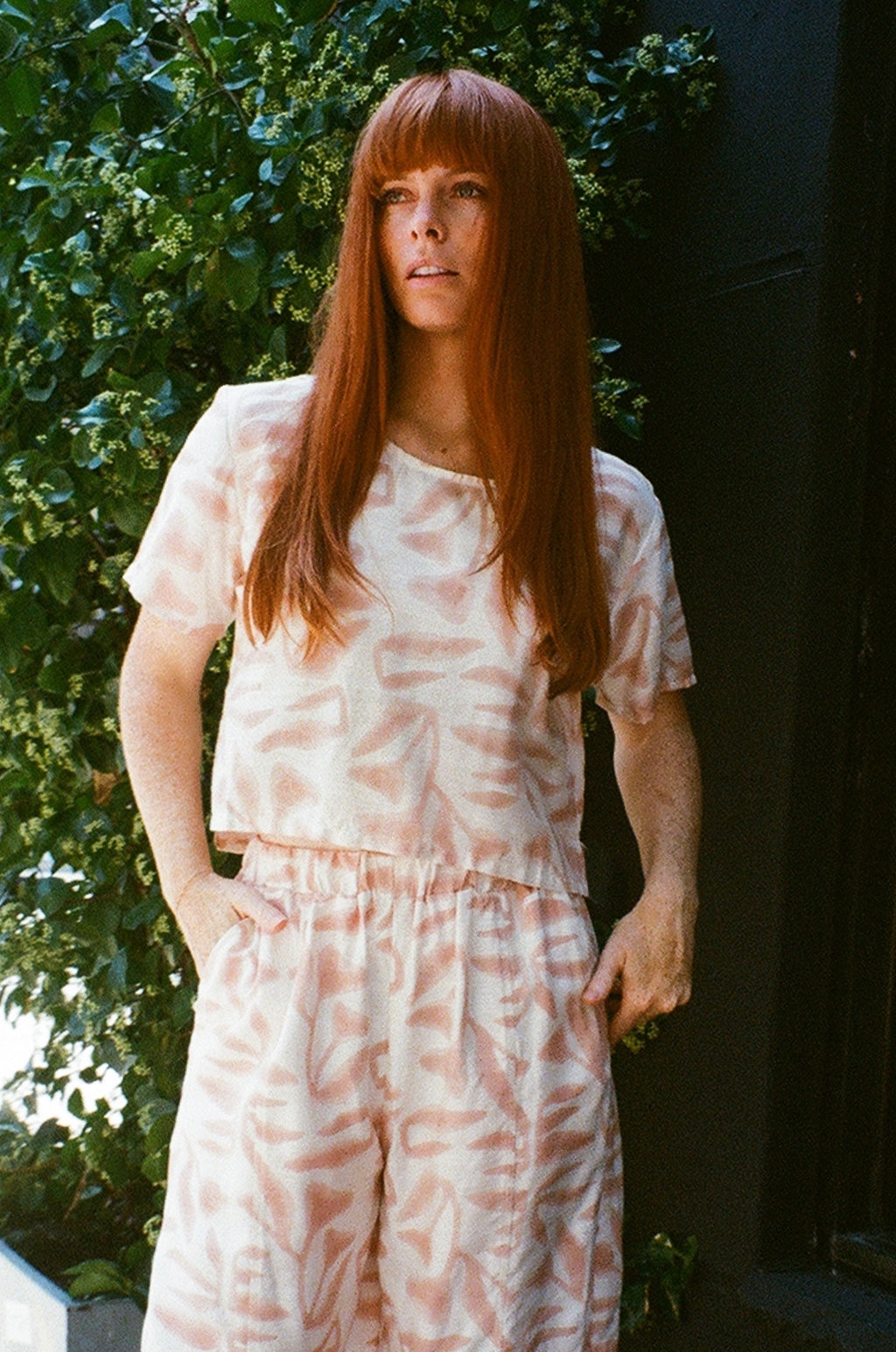 COLORANT X PO-EM | COTTON SILK SCOOP TOP | BOTANICAL PRINT
