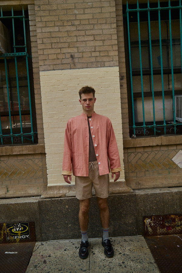 COLORANT REVERSIBLE TWILT JACKET  | GUAVA / PUTTY