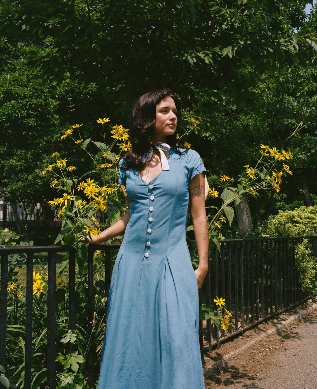 COLORANT TEMPO DRESS  | INDIGO